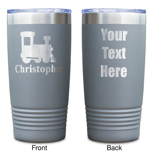 Trains Gray Polar Camel Tumbler - 20oz - Double Sided - Approval
