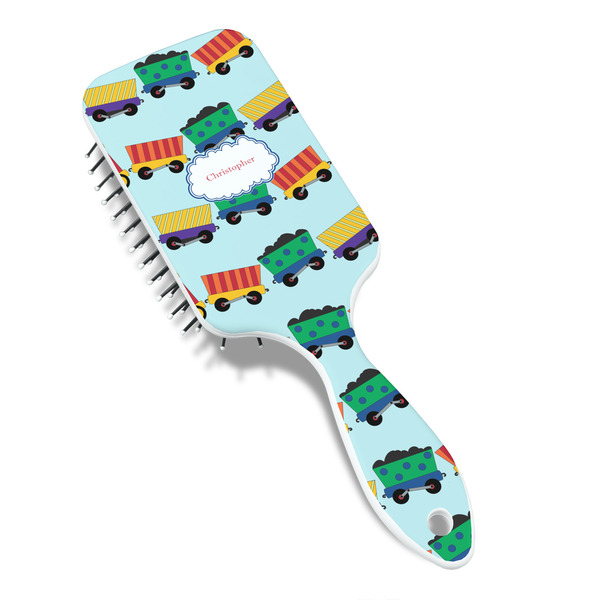 Trains Hair Brush - Angle View
