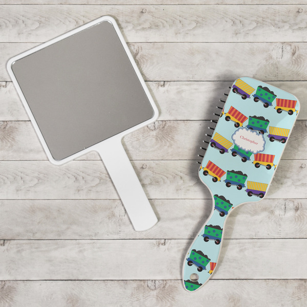 Trains Hair Brush - In Context