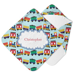 Trains Hooded Baby Towel (Personalized)