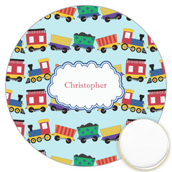 Trains Printed Cookie Topper - 3.25" (Personalized)