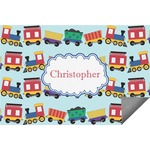 Trains Indoor / Outdoor Rug - 6'x8' w/ Name or Text