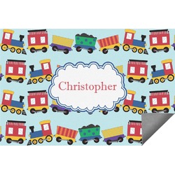 Trains Indoor / Outdoor Rug - 4'x6' (Personalized)