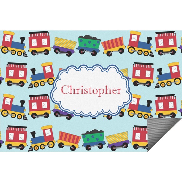 Custom Trains Indoor / Outdoor Rug - 3'x5' (Personalized)