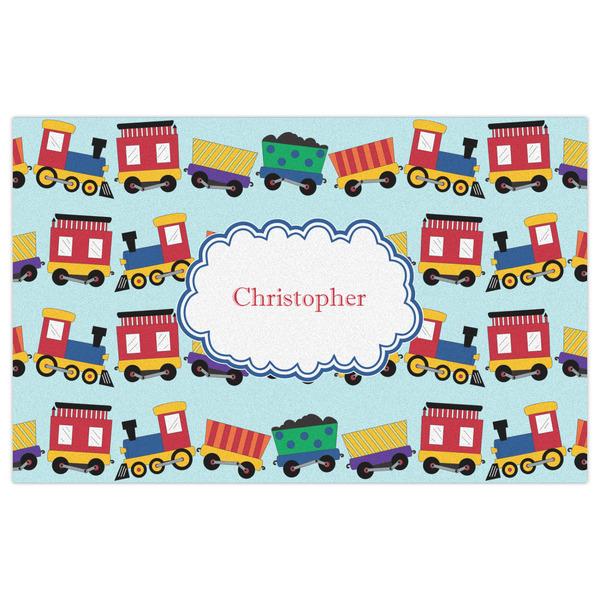 Trains Indoor / Outdoor Rug - 5'x8' - Front Flat
