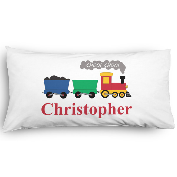 Custom Trains Pillow Case - King - Graphic (Personalized)