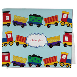 Trains Kitchen Towel - Poly Cotton w/ Name or Text