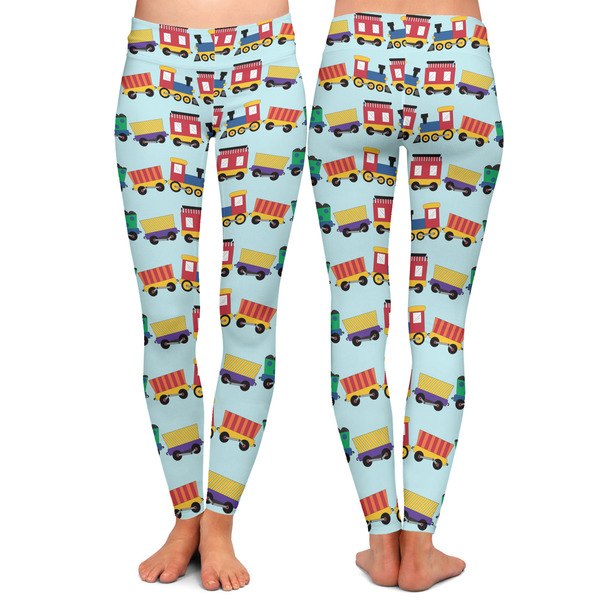Trains Ladies Leggings - Front and Back