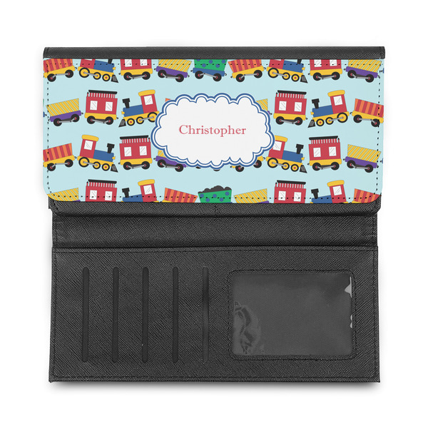 Trains Ladies Wallet - Half Way Open