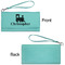 Trains Ladies Wallets - Faux Leather - Teal - Front & Back View