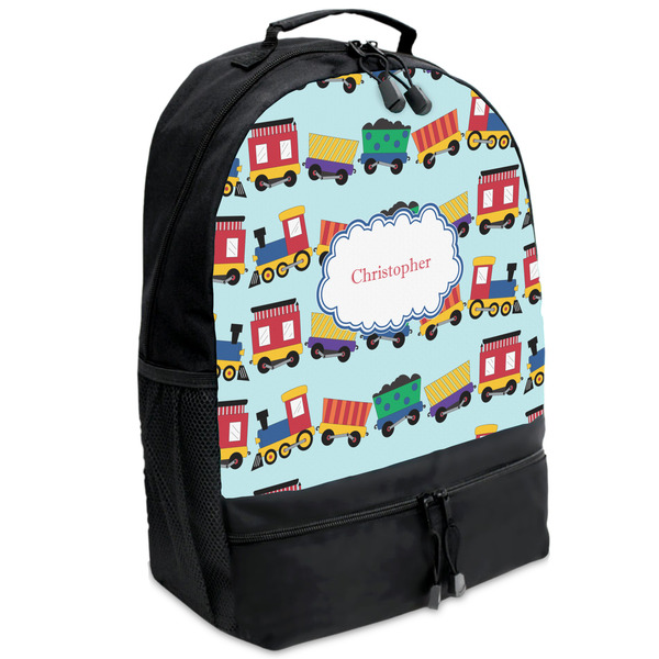 Custom Trains Backpacks - Black (Personalized)