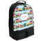 Trains Large Backpack - Black - Angled View