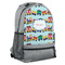 Trains Large Backpack - Gray - Angled View
