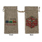 Trains Large Burlap Gift Bags - Front & Back