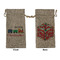 Trains Large Burlap Gift Bag - Front & Back (Personalized)