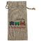 Trains Large Burlap Gift Bag - Front (Personalized)