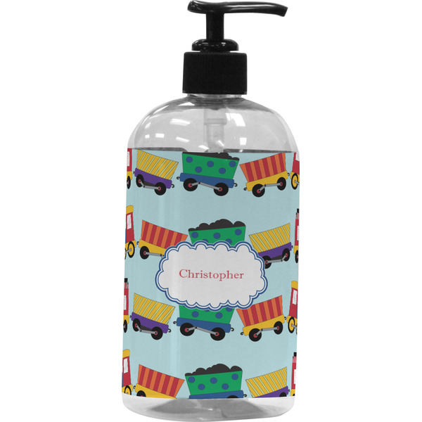 Custom Trains Plastic Soap / Lotion Dispenser (Personalized)