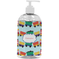 Trains Plastic Soap / Lotion Dispenser (16 oz - Large - White) (Personalized)