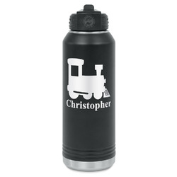 Trains Water Bottle - Laser Engraved - Front (Personalized)
