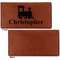 Trains Leather Checkbook Holder Front and Back Single Sided - Apvl