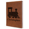Trains Leatherette Journal - Large - Single Sided - Angle View