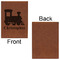 Trains Leatherette Journal - Large - Single Sided - Front & Back View