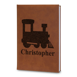 Trains Leatherette Journal - Large - Double Sided (Personalized)