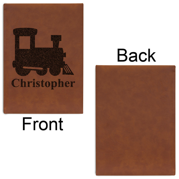 Trains Leatherette Sketchbooks - Large - Single Sided - Front & Back View