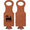 Trains Leatherette Wine Tote Single Sided - Front and Back