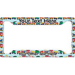 Trains License Plate Frame - Style A (Personalized)