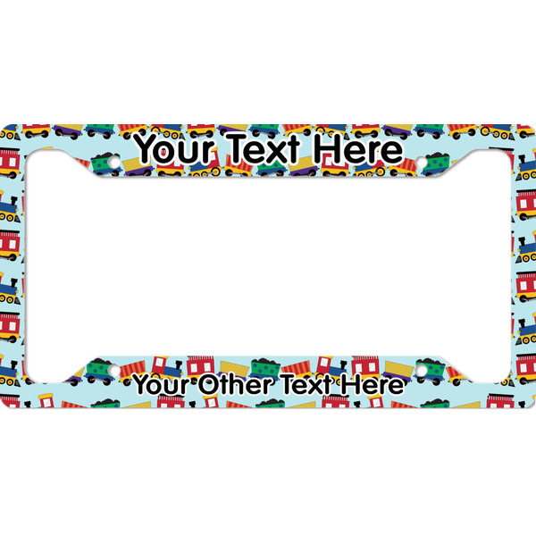 Custom Trains License Plate Frame (Personalized)