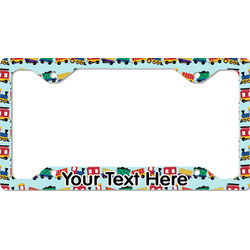 Trains License Plate Frame - Style C (Personalized)
