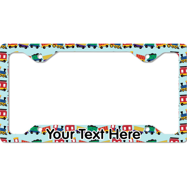 Custom Trains License Plate Frame - Style C (Personalized)