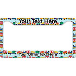 Trains License Plate Frame - Style B (Personalized)