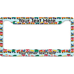 Trains License Plate Frame - Style B (Personalized)