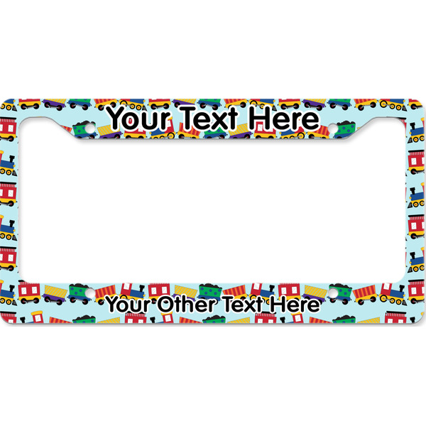 Custom Trains License Plate Frame - Style B (Personalized)