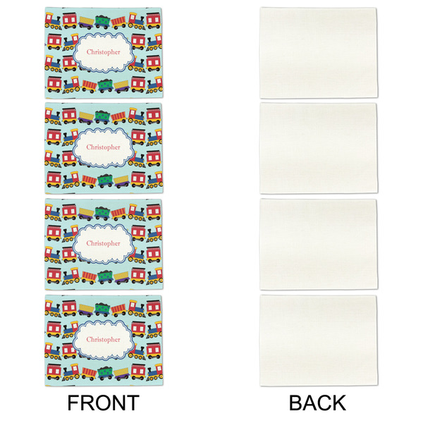 Trains Linen Placemat - APPROVAL Set of 4 (single sided)