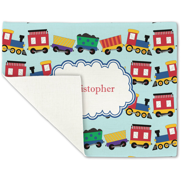 Trains Linen Placemat - Folded Corner (single side)