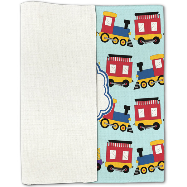Trains Linen Placemat - Folded Half