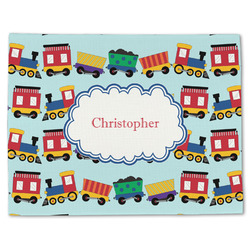 Trains Single-Sided Linen Placemat - Single w/ Name or Text