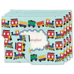 Trains Linen Placemat w/ Name or Text