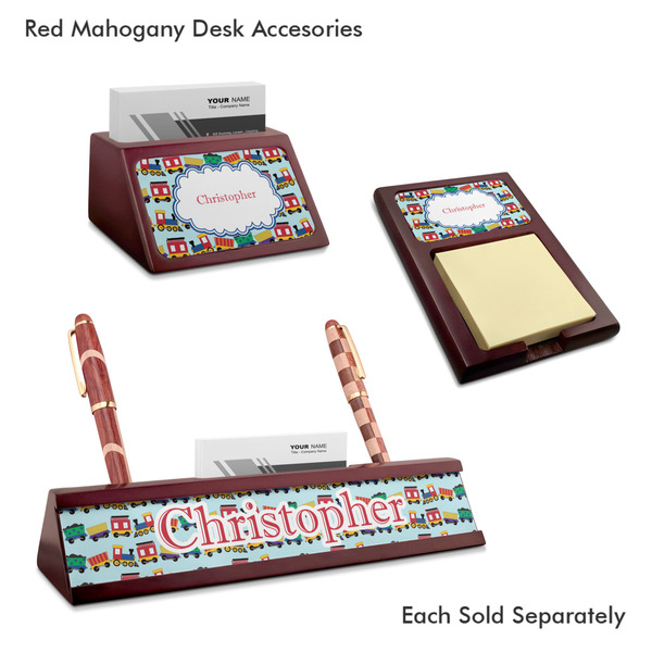 Trains Mahogany Desk Accessories