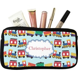 Trains Makeup / Cosmetic Bag - Small (Personalized)