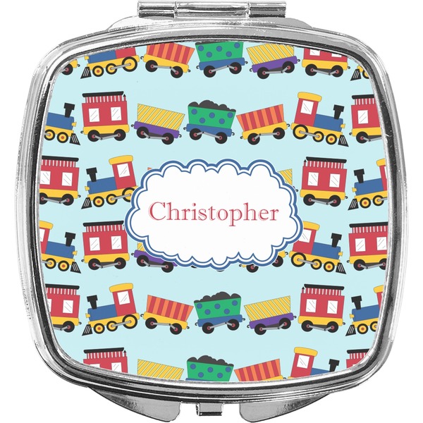 Custom Trains Compact Makeup Mirror (Personalized)