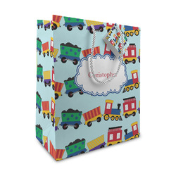 Trains Medium Gift Bag (Personalized)
