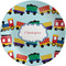 Trains Melamine Plate 8 inches