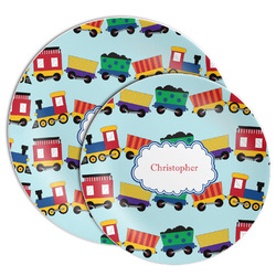 Trains Melamine Plate (Personalized)