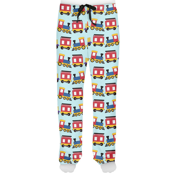 Trains Men's Pjs Front - on model