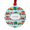 Trains Metal Ball Ornament - Front