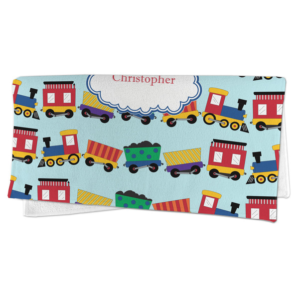 Trains Microfiber Dish Rag - FOLDED (half)